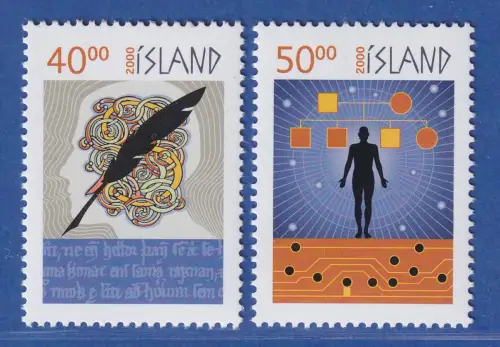 Island 2000 Jahrtausendwende, Vergangenheit und Zukunft Mi.-Nr. 951-52 ** 