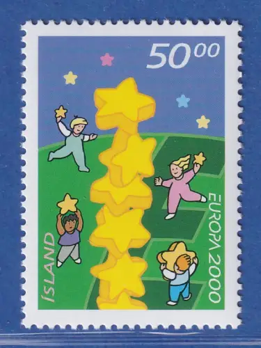Island 2000 Europa, KInder bauen Sternenturm Mi.-Nr. 953 ** 