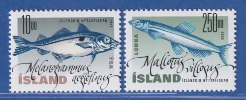 Island 2000 Nutzfische, Schellfisch und Lodde Mi.-Nr. 960-61 ** 