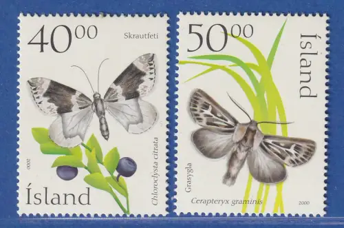Island 2000 Schmetterlinge Mi.-Nr. 963-64 ** 