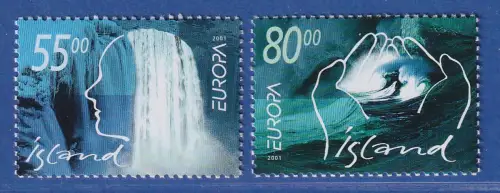 Island 2001 Europa, Lebensspender Wasser Mi.-Nr. 981-82 ** 