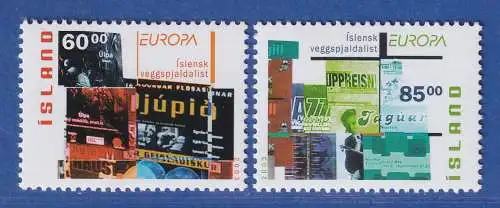 Island 2003 Europa, Plakatkunst Mi.-Nr. 1038-39 ** 