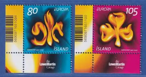 Island 2007 Europa, Pfadfinder Mi.-Nr. 1168-69 Satz kpl. ** 