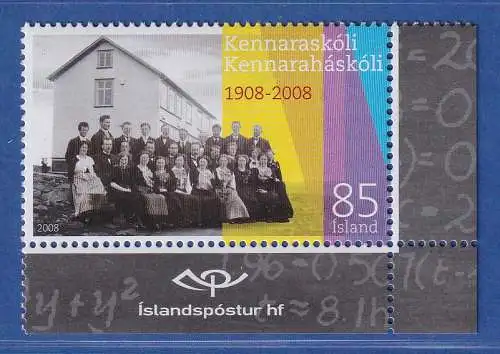 Island 2008 Lehrerseminar Mi.-Nr. 1186 ** 