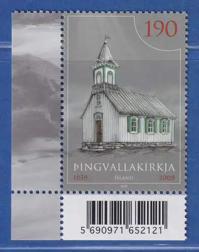 Island 2009 Kirche von Thingvellir Mi.-Nr. 1254 ** 