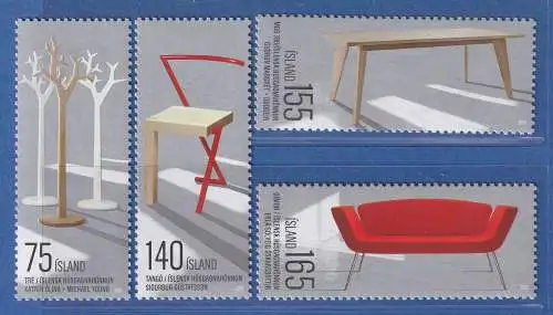 Island 2010 Zeitgenössisches Design, Möbel Mi.-Nr. 1257-60 ** 