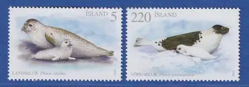 Island 2010 Robben, Seehund und Sattelrobbe Mi.-Nr. 1261-62 ** 