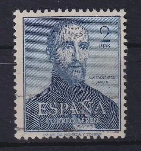Spanien 1952 Flugpostmarke Hl. Franz Xaver  Mi.-Nr. 1010 gestempelt