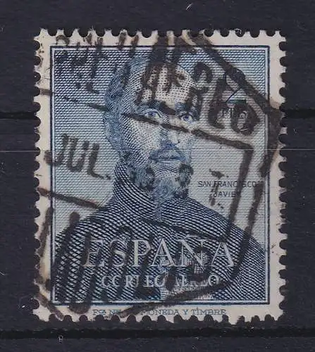 Spanien 1952 Flugpostmarke Hl. Franz Xaver  Mi.-Nr. 1010 mit Luftpost-O