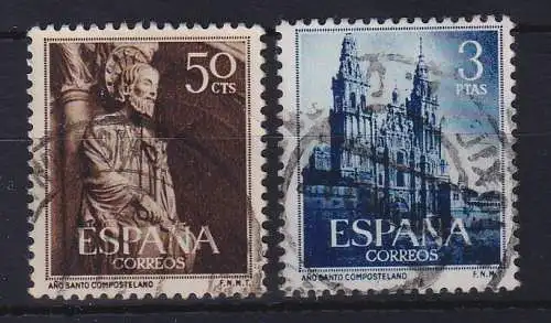 Spanien 1954 Santiago di Compostela  Mi.-Nr. 1025-26 gestempelt