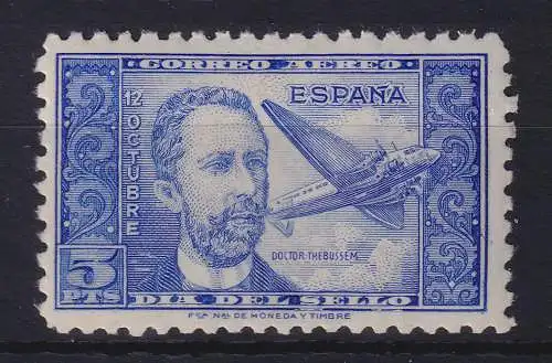 Spanien 1944 Flugpostmarke Tag der Briefmarke Mi.-Nr. 923 ungebraucht *