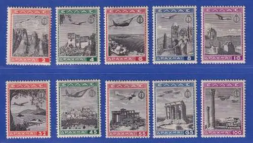 Griechenland 1940 Flugpostmarken Landesmotive Mi.-Nr. 437-446 ungebraucht *