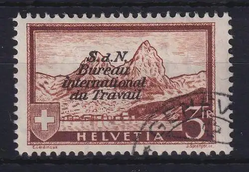 Schweiz Internat. Arbeitsorganisation 1937 3-Franken-Wert Mi.-Nr. 48 gestempelt