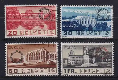 Schweiz Internationale Arbeitsorganisation 1938  Mi.-Nr. 53-56 Satz gestempelt