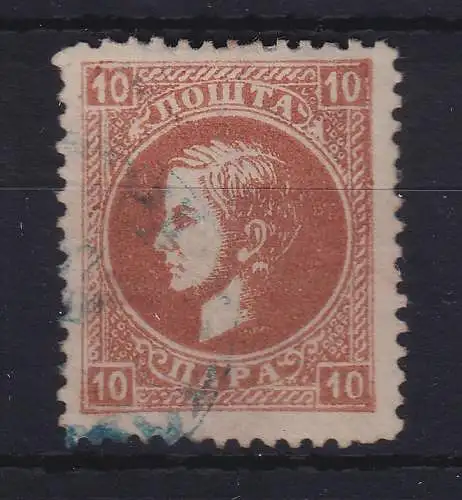 Serbien 1876/77 Fürst Milan IV. 10 Para rotbraun Mi.-Nr. 12 IV A gestempelt