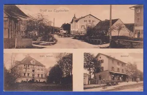 Bayern 1914 AK Gruß aus Egglkofen O EGGLKOFEN gelaufen nach Isen