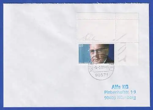Bund 1997 Thomas Dehler Mi.-Nr. 1963 L auf Brief O SCHWAIG