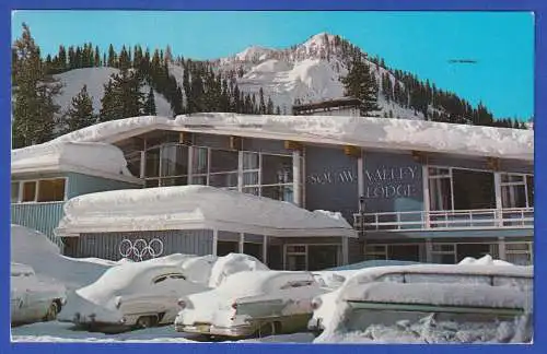 USA 1960 AK Winterolympiade Squaw Valley Lodge gelaufen nach Haslach