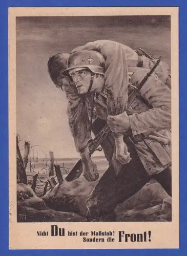 Generalgouvernement 1943 Frontsoldaten Propaganda-Bildpostkarte mit So.-O KRAKAU
