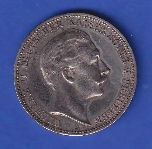 Preußen Silbermünze 3 Mark Kaiser Wilhelm II. 1910 A  ss