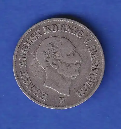 Hannover Silbermünze 1/12 Taler König Ernst August I. 1845 B s-ss