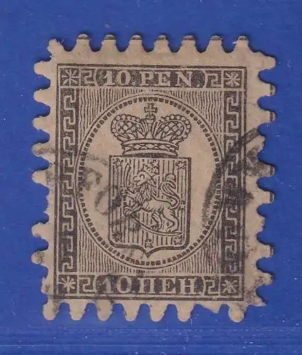 Finnland 1860 Wappen 10 P  Mi.-Nr. 7Cx gestempelt 