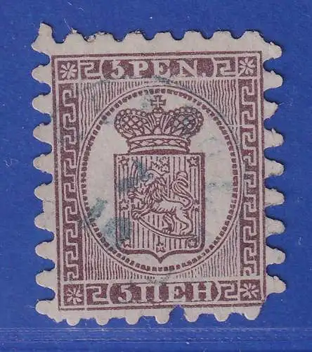Finnland 1860 Wappen 5 P  Mi.-Nr. 5Cx gestempelt 