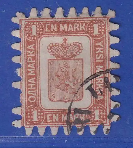 Finnland 1860 Wappen 1 Mark  Mi.-Nr. 10C gestempelt. ANSEHEN 