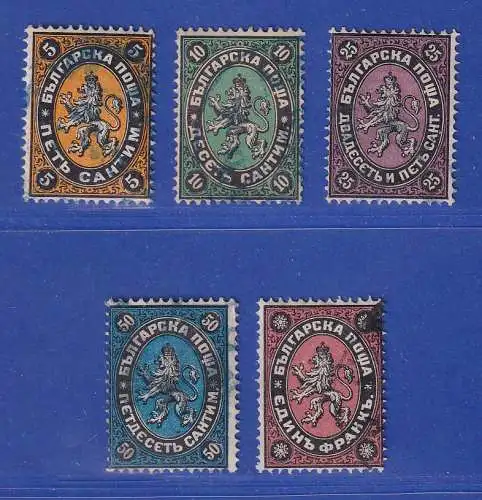 Bulgarien 1879 Wappenlöwe Mi.-Nr. 1-5 Satz kpl. gestempelt