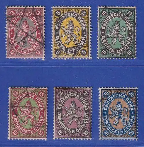 Bulgarien 1881 Wappenlöwe Mi.-Nr. 6-11 gestempelt