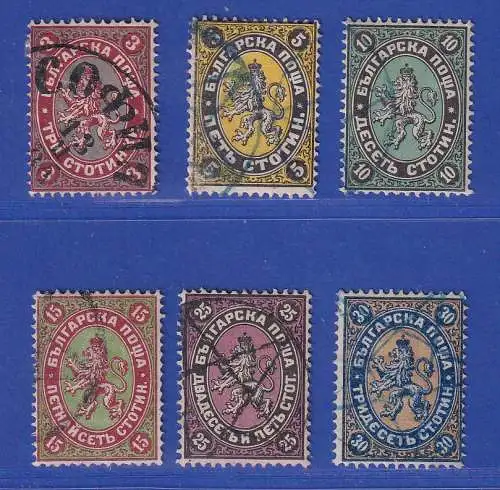 Bulgarien 1881 Wappenlöwe  Mi.-Nr. 6-11  gestempelt