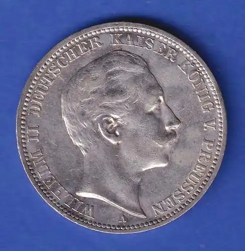 Preußen Silbermünze 3 Mark Kaiser Wilhelm II. 1911 A  ss