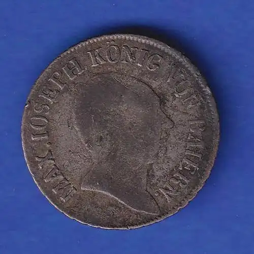 Bayern Silbermünze 6 Kreuzer König Maximlian I. Joseph 1807 s