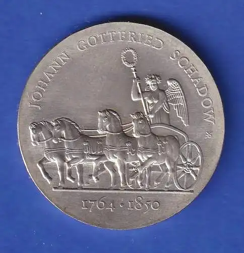 DDR Silbermünze 10 Mark Johann Gottfried Schadow 1989 A vz