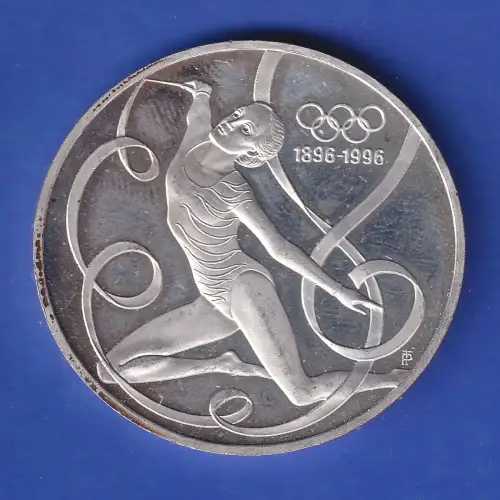 Österreich Silbermünze 200 Schilling Olympische Gymnastin 1995 ss-vz