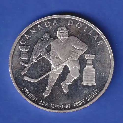 Kanada Silbermünze Stanley-Cup 1$  1993 PP