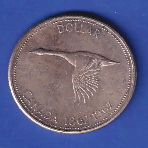 Kanada Silbermünze Fliegende Gans 1$  1967 