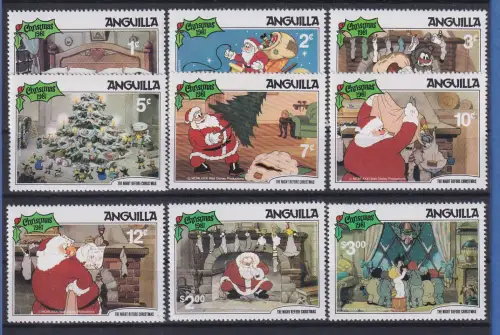 Anguilla 1981 Walt Disney Weihnachten Satz 9 Werte **