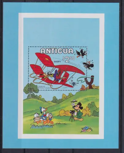Antigua & Barbuda Walt Disney Blockausgabe ** / MNH