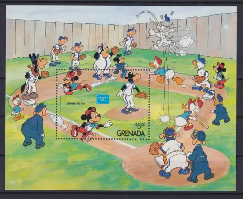 Grenada Walt Disney Baseball Grand Slam Blockausgabe **