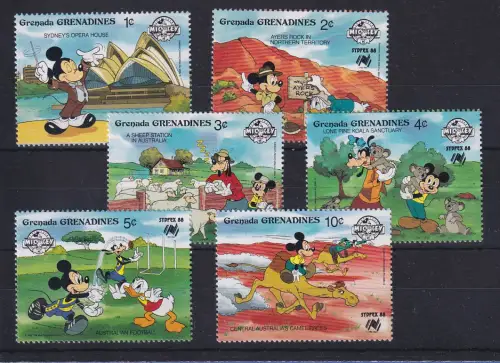 Grenada Walt Disney verschiedene Motive 6 Werte  **