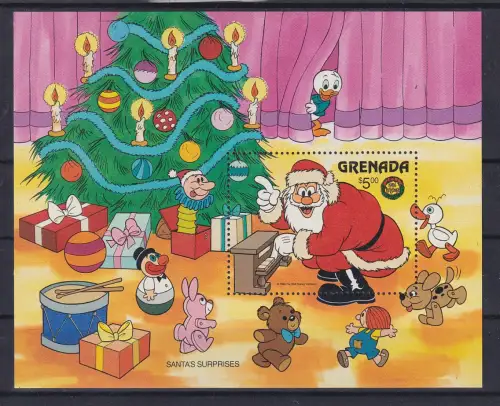 Grenada Walt Disney Santa´s Suprise 1986 Blockausgabe  **