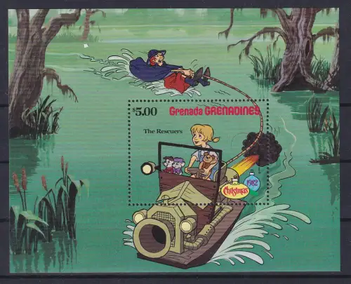 Grenada Walt Disney 1982 Bernhard und Bianca Blockausgabe  **