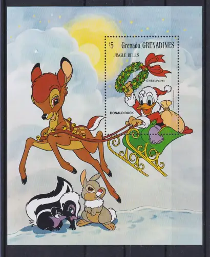 Grenada Walt Disney 1983 Bambi Donald Duck Blockausgabe  **