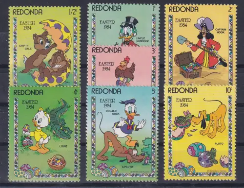 Belize Walt Disney Ostern 1984 verschiedene Motive 7 Werte **