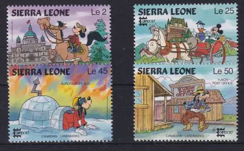 Sierra Leone Walt Disney Kanada verschiedene Motive 4 Werte **
