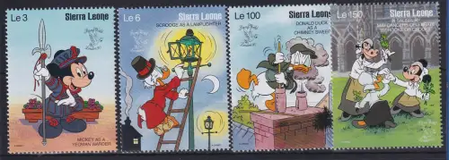 Sierra Leone Walt Disney London 1990 verschiedene Motive 4 Werte **