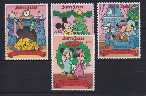 Sierra Leone Walt Disney Weihnachten verschiedene Motive 4 Werte **