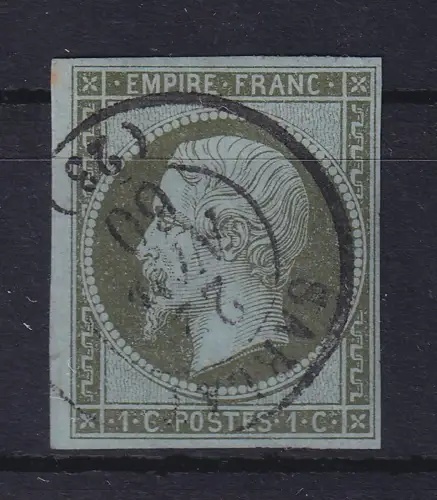 Frankreich 1860 Kaiser Napoleon III. 1 C Mi.-Nr. 10 gestempelt