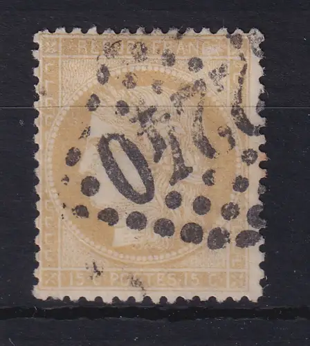 Frankreich 1870 Ceres 10 Centimes  Mi.-Nr. 33 mit Punktrost-Nr.-O 2240
